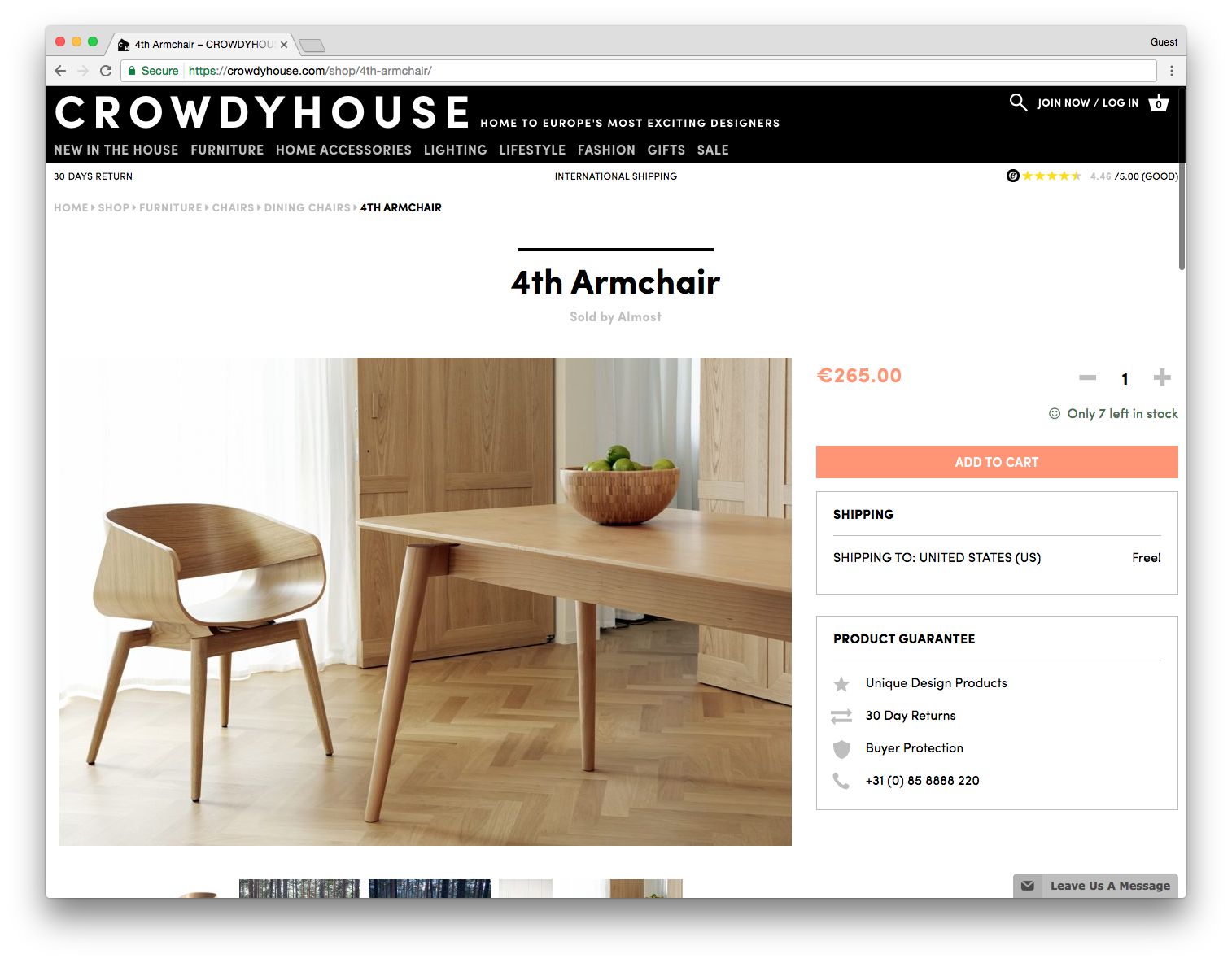 CROWDYHOUSE 4th Armchair Sold by Almost